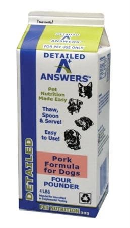 Answers Raw Detailed Pork Formula for Dogs