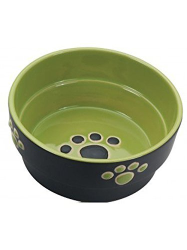 Fresco Stoneware Dog Bowl-Green
