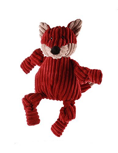 HuggleHounds Dog Toy - Plush Durable Knotties Fox