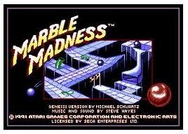 Sega Genesis Marble Madness 