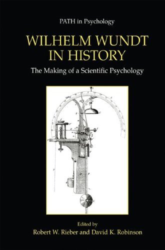 Robert W. Rieber Wilhelm Wundt In History The Making Of A Scientific Psychology 2001 