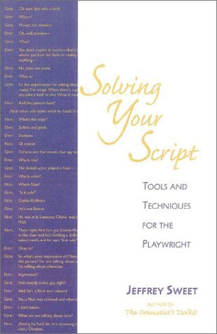 Jeffrey Sweet Solving Your Script Tools And Techniques For The Playwright 