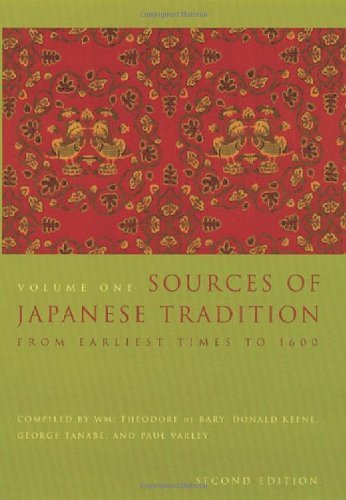 Wm Theodore de Bary/Sources of Japanese Tradition@ From Earliest Times to 1600@0002 EDITION;