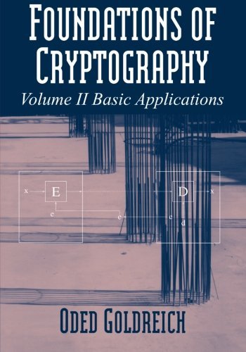 Oded Goldreich Foundations Of Cryptography Volume 2 Basic Applications 