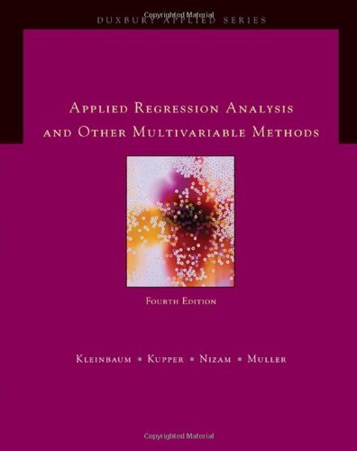 David G. Kleinbaum Applied Regression Analysis And Other Multivariabl 0004 Edition; 