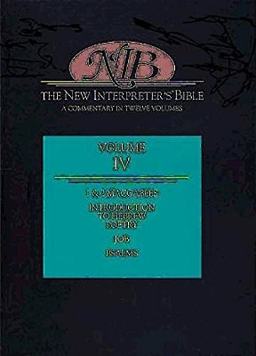 Leander E. Keck New Interpreter's Bible Volume Iv Introduction To Hebrew Poetry Job Psalms 1 & 2 