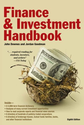 John Downes Barron's Finance And Investment Handbook 0008 Edition; 