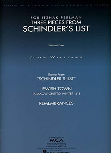 J. Williams Three Pieces From Schindler's List Violin And Pian 