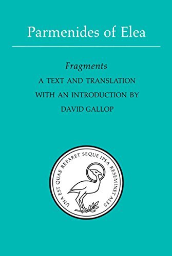 David Gallop Parmenides Of Elea A Text And Translation With An Introduction 0002 Edition;revised 