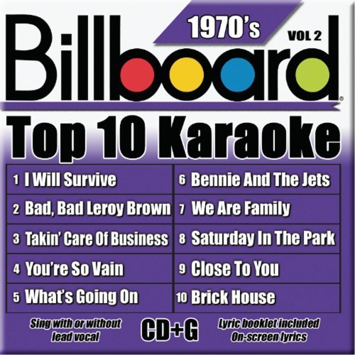 Billboard Top 10 Karaoke Vol. 2 70's Billboard Top 10 K Karaoke Incl. Cdg 10+10 Song 