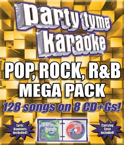 Party Tyme Karaoke Pop Rock R&b Mega Pak Karaoke Incl. Cdg 8 CD 128 Song 