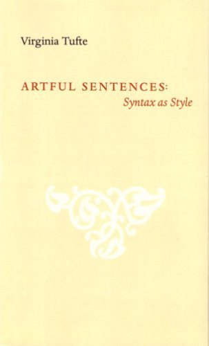 Virginia Tufte Artful Sentences Syntax As Style 