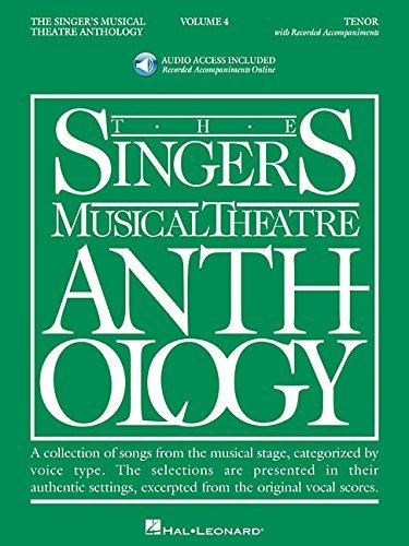 Hal Leonard Corp The Singer's Musical Theatre Anthology Tenor Volume 4 Book Online Audio [with Mp3] 