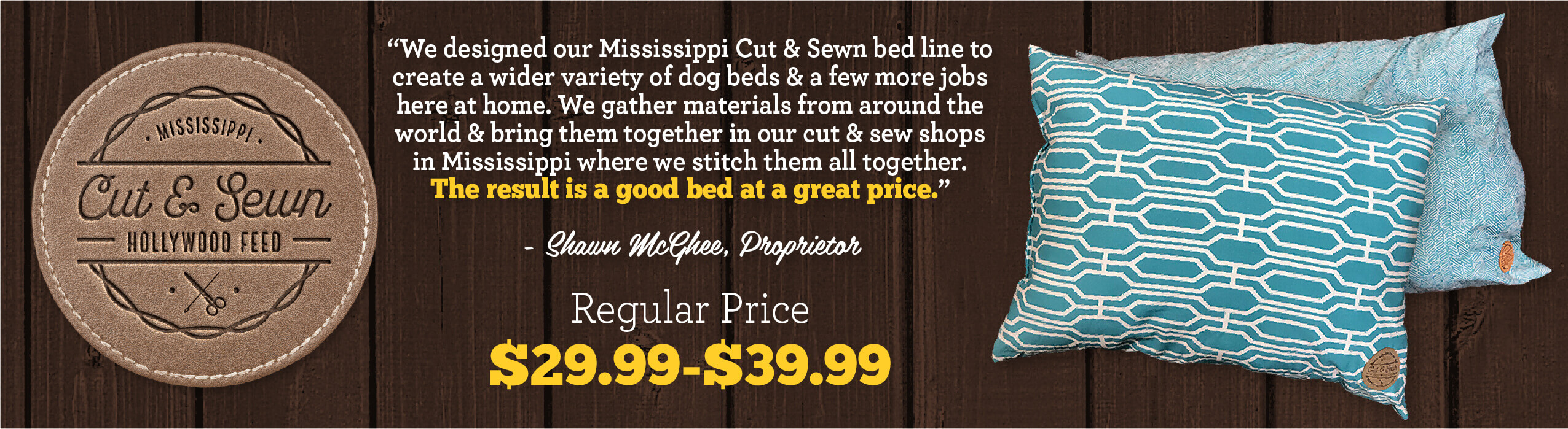 Cut and Sewn in Mississippi Pillow Beds