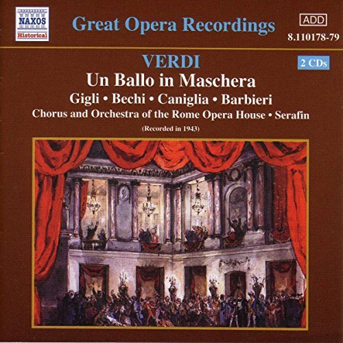 G. Verdi/Un Ballo In Maschera@Gigli/Caniglia/Barbieri/&@Serafin/Rome Opera House Orch