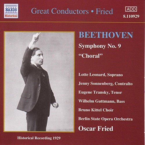 L.V. Beethoven/Sym 9@Leonard/Sonnenberg/Transky/&@Fried/Berlin State Opera Orch