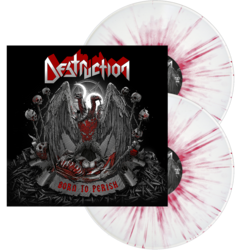 DESTRUCTION/BORN TO PERISH- WHITE/RED SPLATTER LP (EURO IMPORT