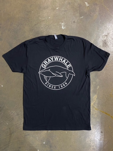 Graywhale T Shirt Circle Logo Since 1986 Black Medium 