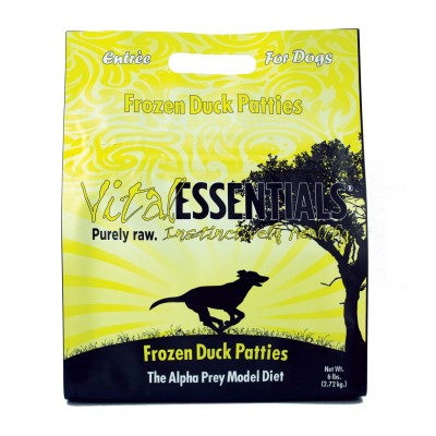 Vital Essentials Frozen Dog Food Duck Patties