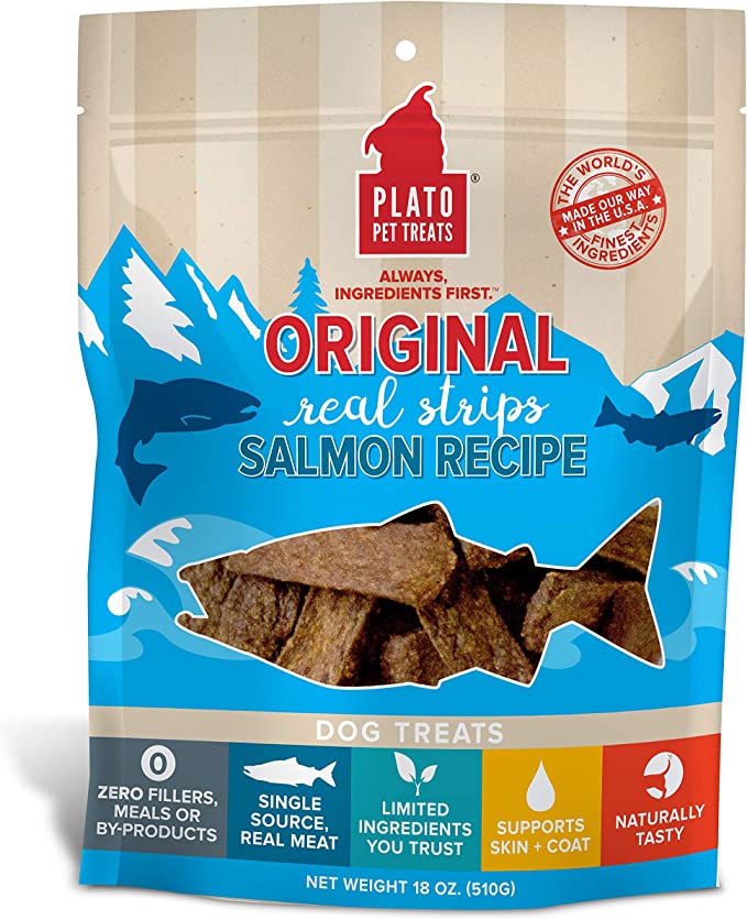 Plato Dog Treat - Salmon Strips