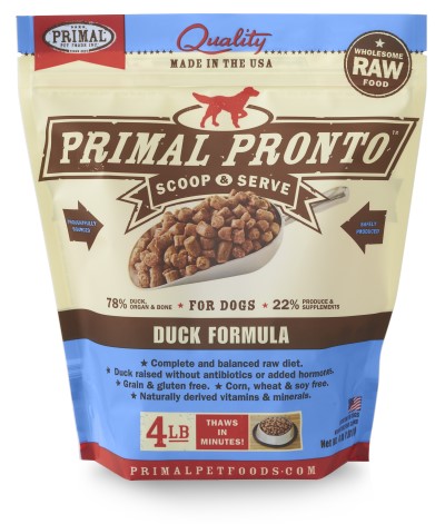 Primal Frozen Dog Food - Pronto - Duck