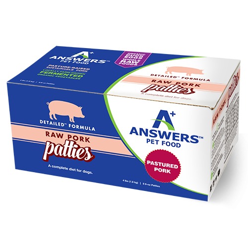 Answers Frozen Dog Food - Detailed Pork Patties
