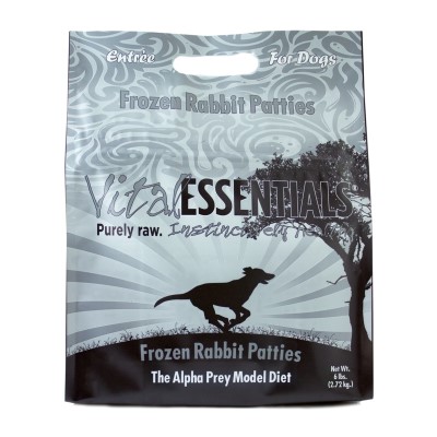 Vital Essentials Frozen Dog Food - Rabbit Patties