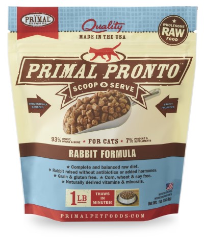Primal Frozen Cat Food - Pronto - Rabbit