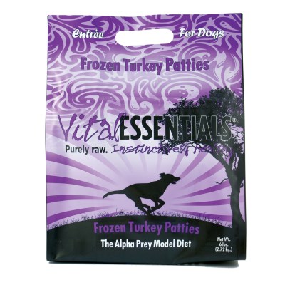 Vital Essentials Frozen Dog Food - Turkey Patties