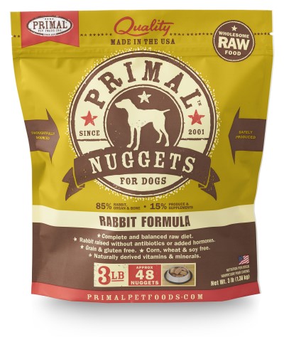 Primal Frozen Dog Food - Nuggets - Rabbit