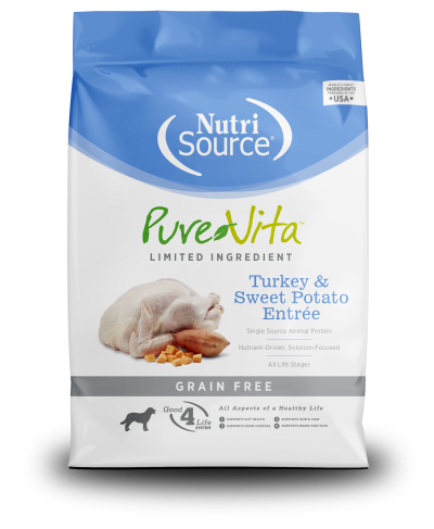 NutriSource PureVita Dog Food - Grain Free Turkey & Sweet Potato