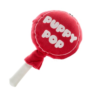 Power Plush Dog Toy - Cherry Puppy Pop