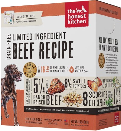 Honest Kitchen Dog Food - Limited Ingredient Beef