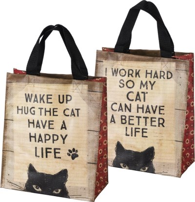Primitives By Kathy Daily Tote - Hug The Cat