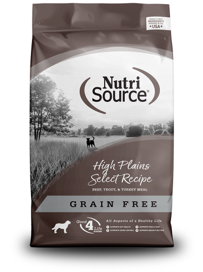 NutriSource Dog Food - Grain Free High Plains Select with Beef & Trout