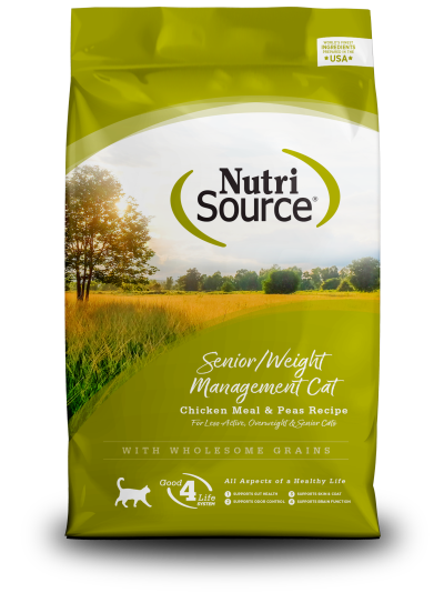 NutriSource Cat Food - Senior/Weight Management Chicken Meal & Peas