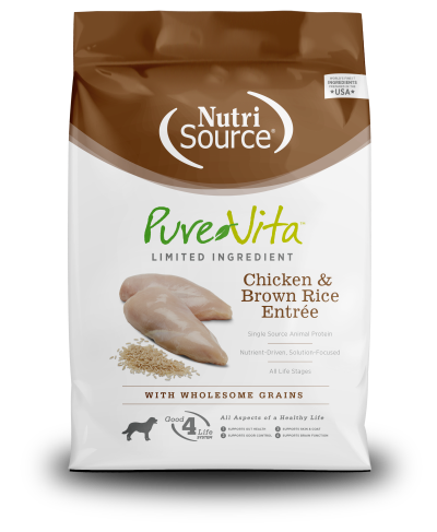 NutriSource PureVita Dog Food - Chicken & Brown Rice Entrée