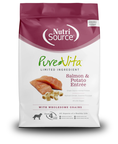 NutriSource PureVita Dog Food - Salmon & Potato-NS PUREVITA SALMON & POTATO DOG 25#