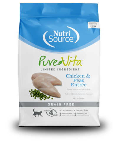 NutriSource PureVita Cat Food - Grain Free Chicken & Peas Entree