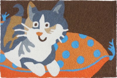 Jellybean Rug - Cat On Pillow