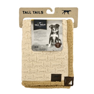 Tall Tails Dog Bed Blanket - Micro Sherpa - Embossed Bone