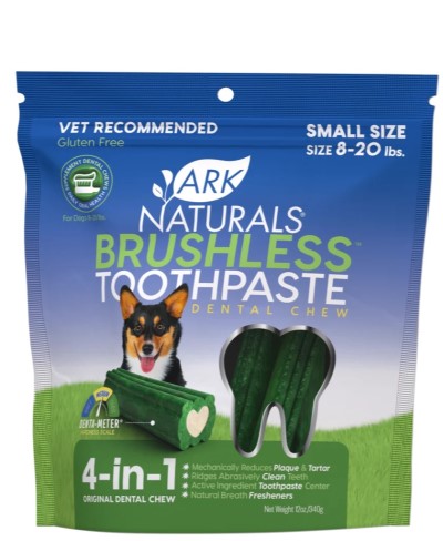 Ark Naturals Dog Dental Treats - Brushless Toothpaste Chews-12 oz