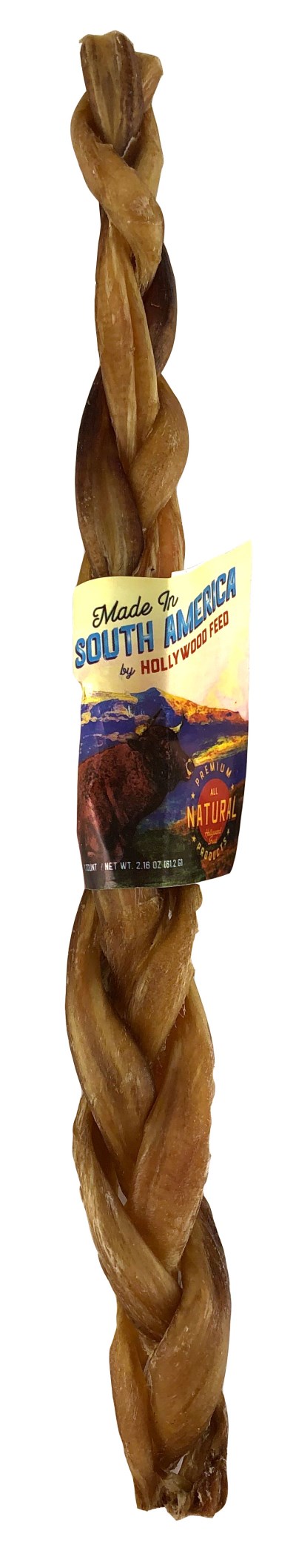 Hollywood Feed Made In South America Dog Chew - Braided Bully Stick