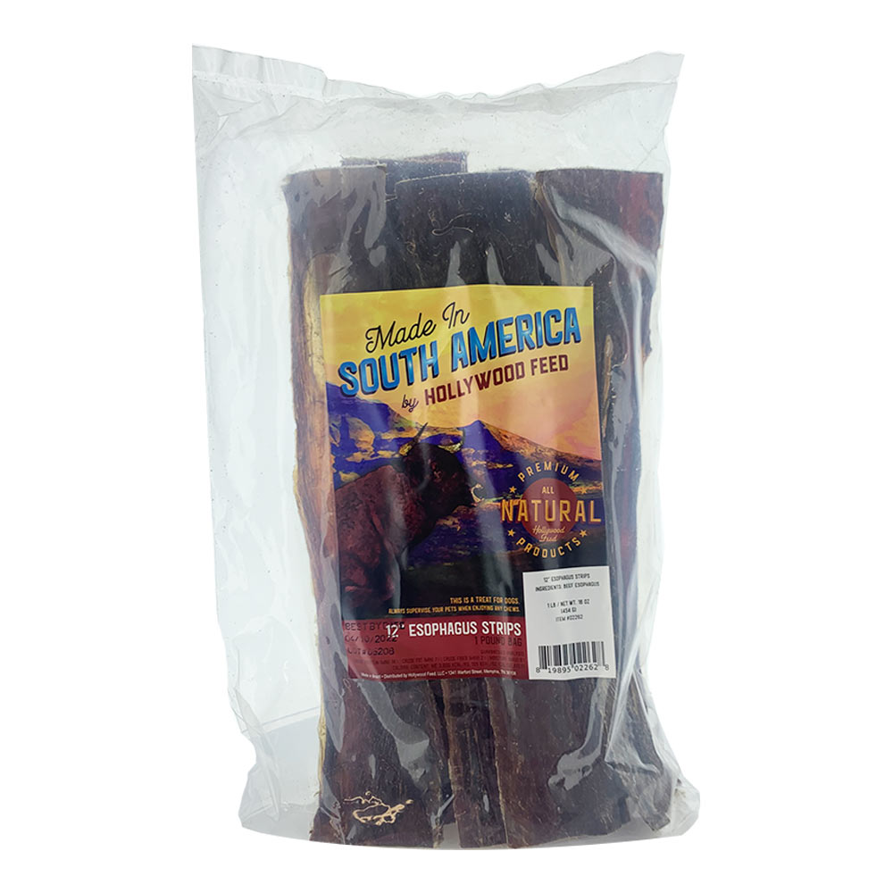 Hollywood Feed Made In South America Dog Treat - Beef Esophagus Strips