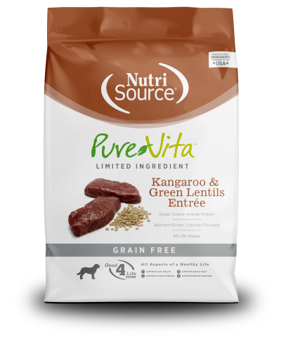 NutriSource PureVita Dog Food - Grain Free Kangaroo & Green Lentils