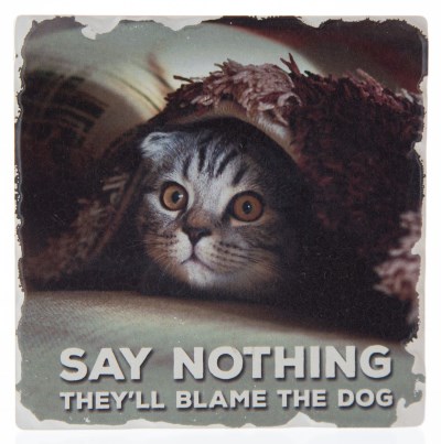 Highland Home Coaster - Say Nothing. They'll Blame Dog