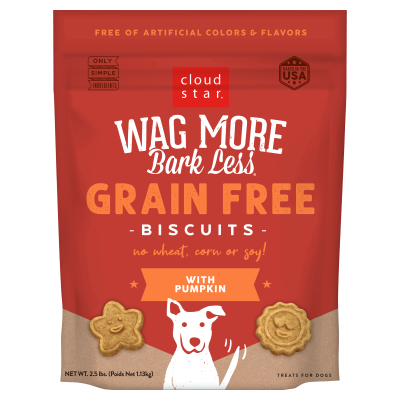 Cloud Star Dog Treats - Wag More Bark Less Grain Free Pumpkin Flavor