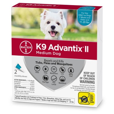 Elanco K9 Advantix II - Flea, Tick, & Mosquito Prevention - Medium Dog