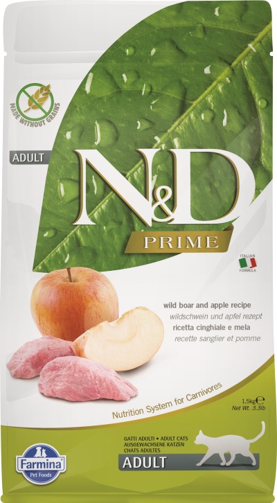 Farmina N&D Prime Dry Cat Food - Boar & Apple Adult