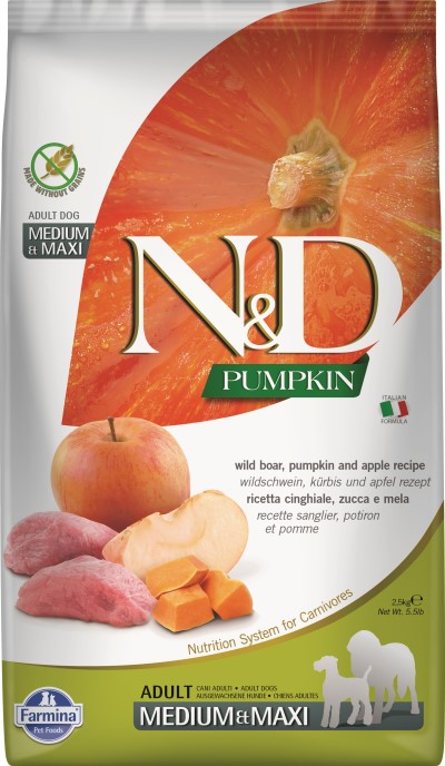 Farmina N&D Pumpkin Dry Dog Food - Boar & Apple Med/Maxi Adult